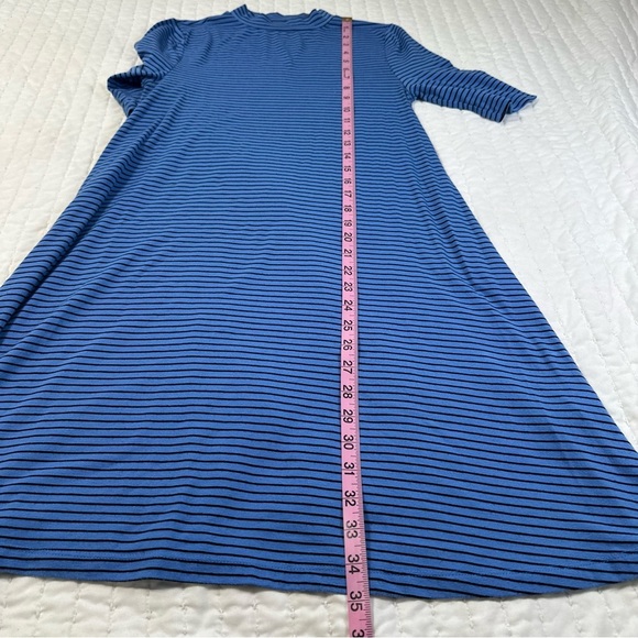 Apt. 9 Casual Blue and Black Striped Midi Dress - Picture 4 of 12